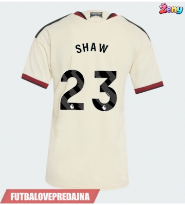 Lacne Ženy Futbalové dres Manchester United Luke Shaw #23 2026-27 Krátky Rukáv - Tretina
